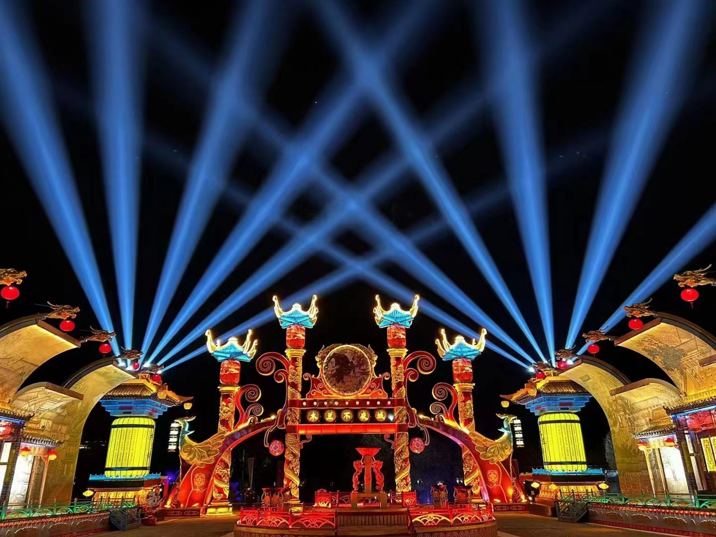 The DMX address setting of the stage lights