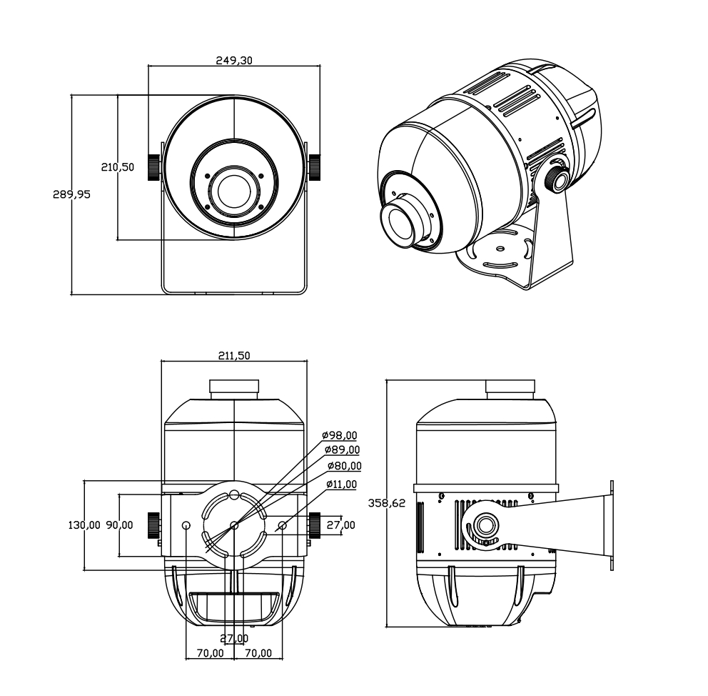 200w gobo light size.png